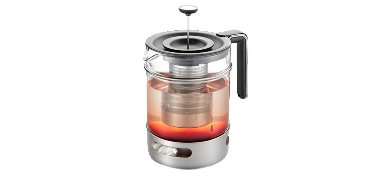 Théière en Verre avec Infuseur et Réchaud 1,5 L T-Prep Gefu