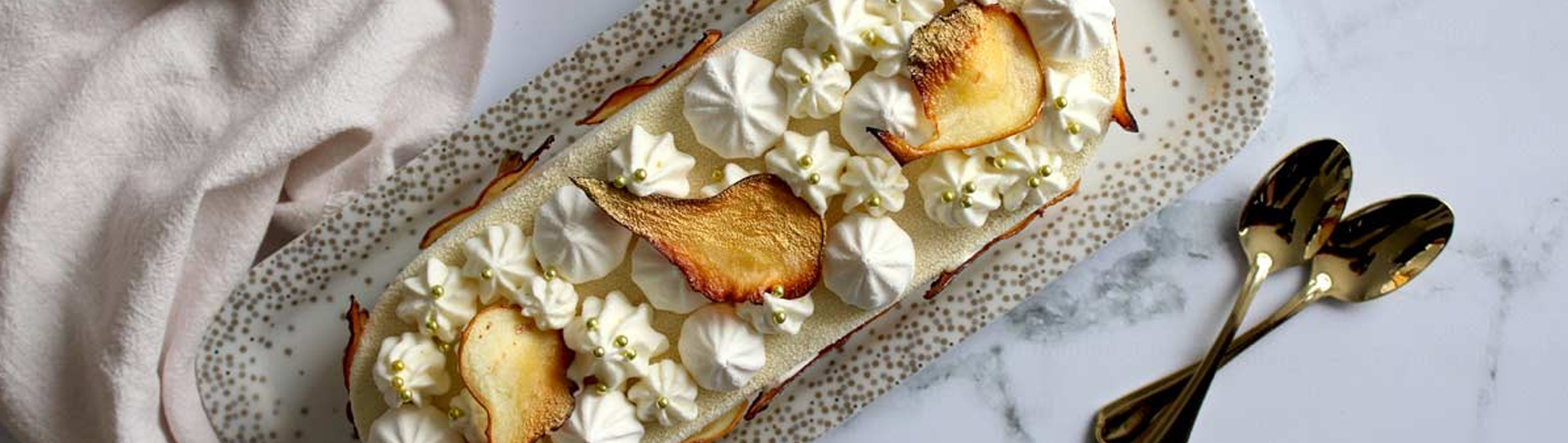 Entremets poire tonka