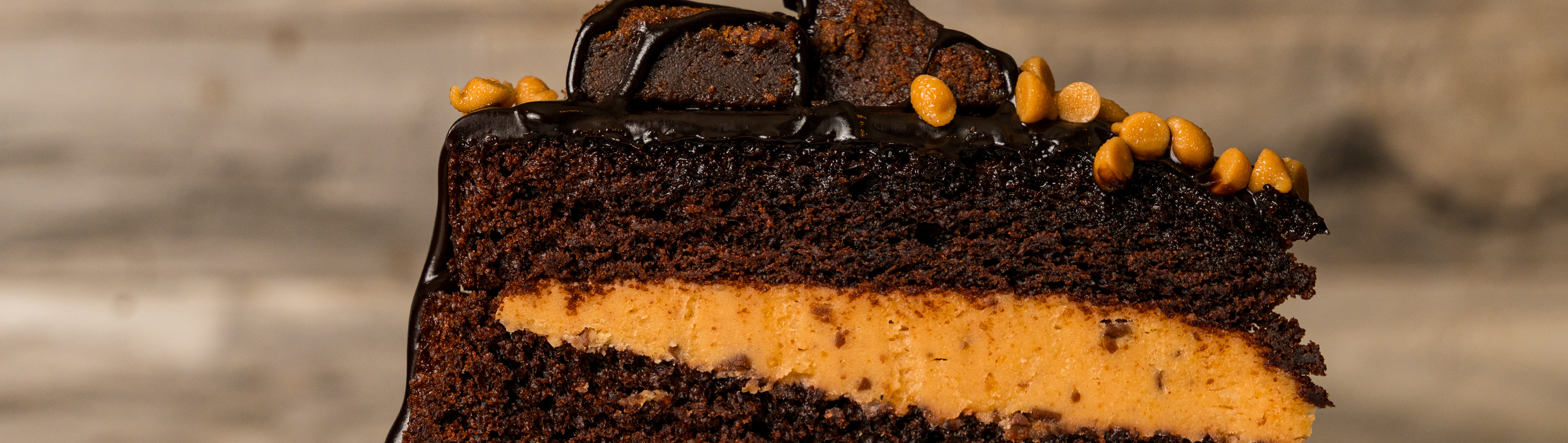 Entremets chocolat cacahuètes