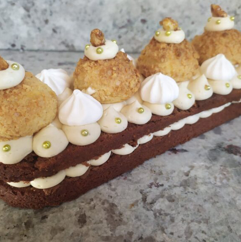 Entremets chocolat cacahuètes