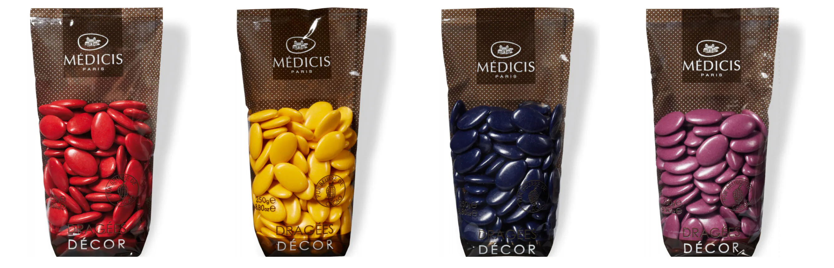 Exemples de dragées chocolat Médicis