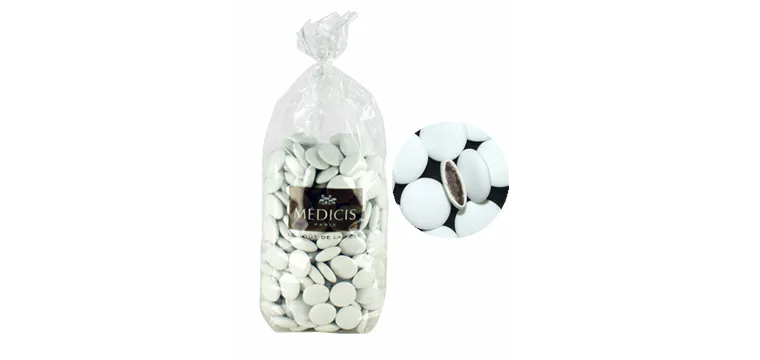 Dragées Palet Chocolat Blanc 1kg Médicis