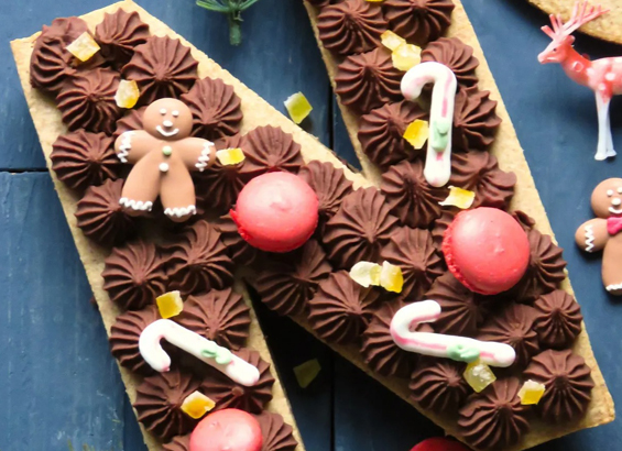 Letter cake pain d'épices chocolat orange Noël