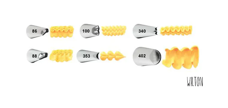 Les différentes douilles ondulées Wilton