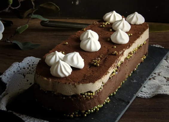 Entremets chocolat marron et pain d'épices