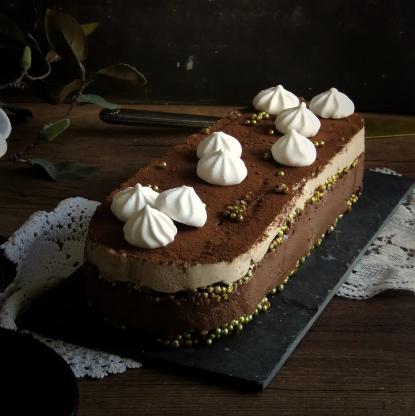 Entremets chocolat marron et pain d'épices