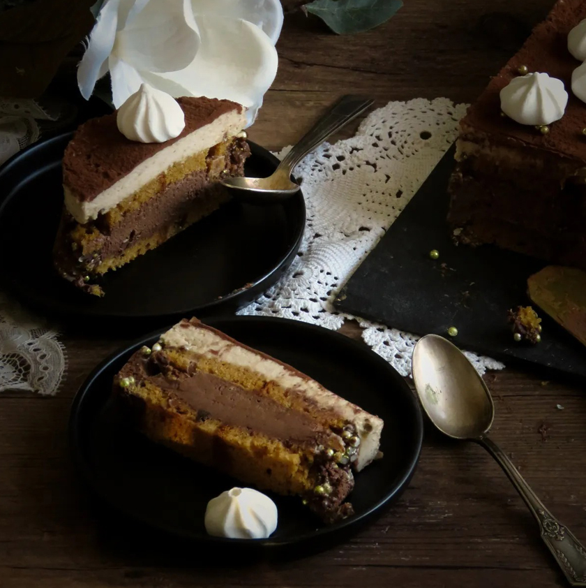 Entremets chocolat marron et pain d'épices