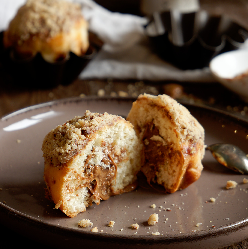 brioche cœur praliné
