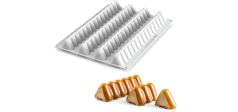 Moule Silicone 4 Bûches Trilogy 37cm Silikomart Professional