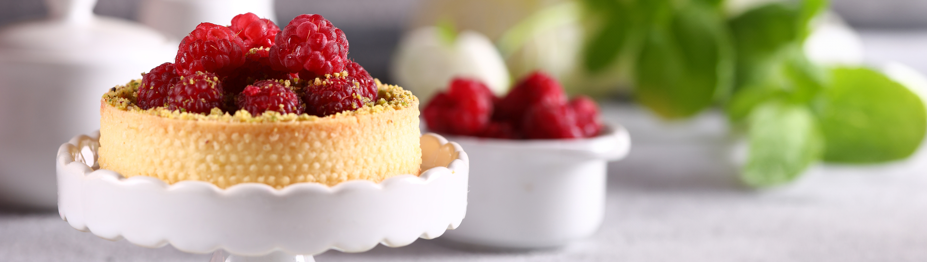 Tarte framboise et crémeux citron