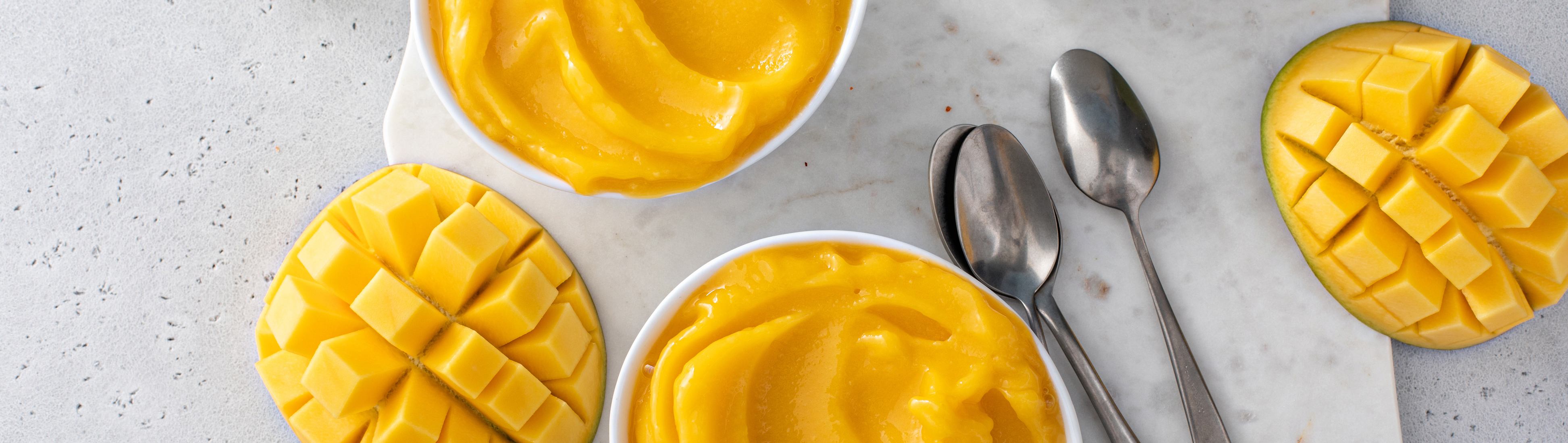 Glace mangue et noix de coco