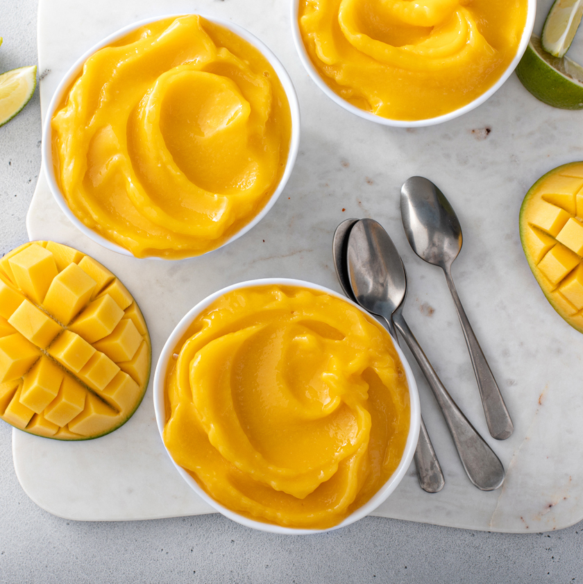 Glace mangue et noix de coco