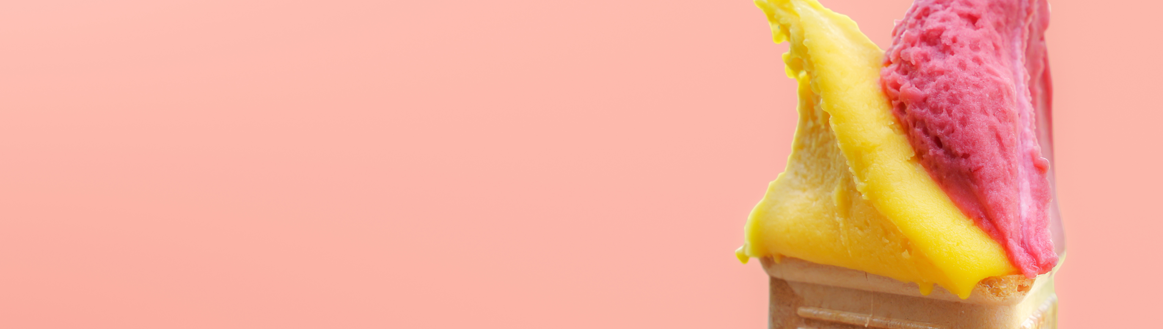 Glace mangue framboise et coco