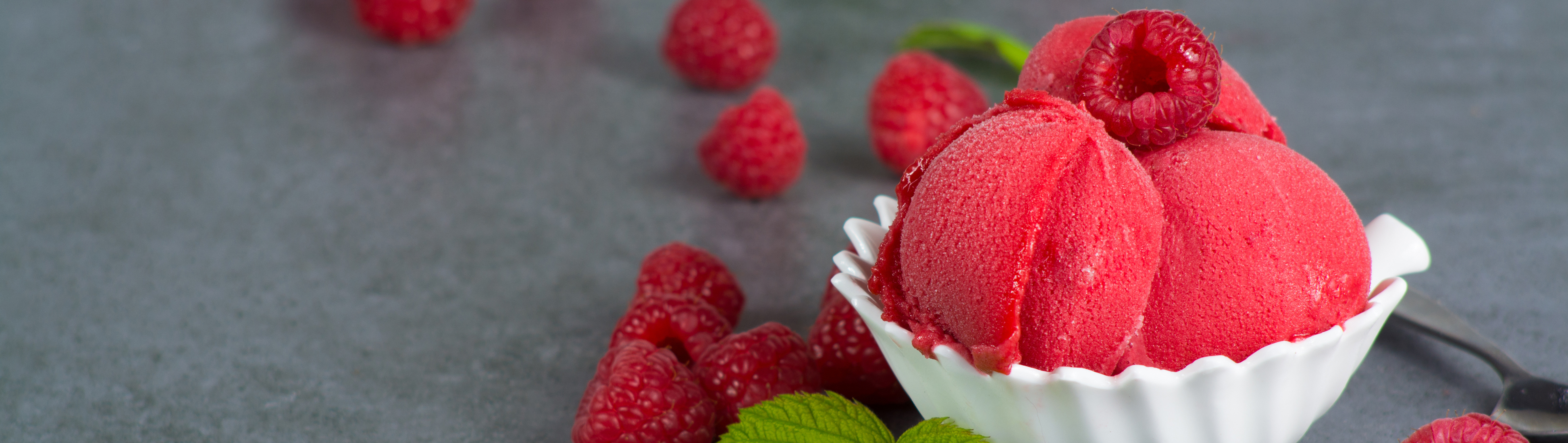 Glace à la framboise