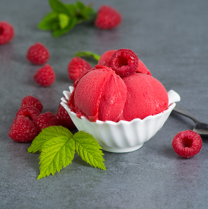 Glace à la framboise