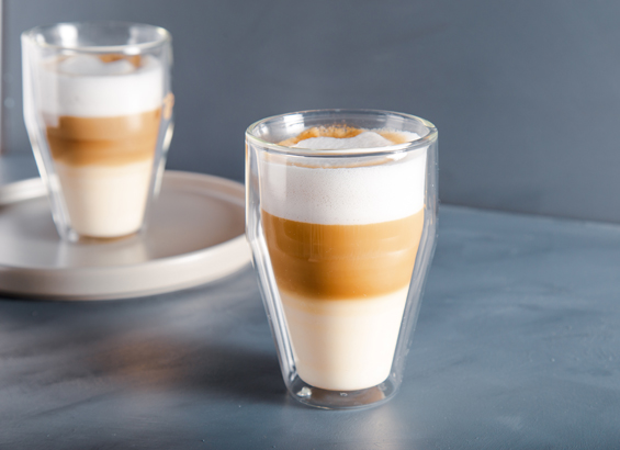 Café latte caramel banane