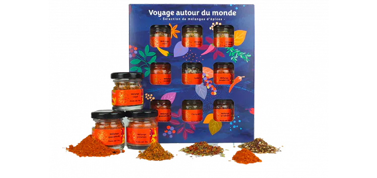 Coffret Épices du Monde 9 Assortiments Un Jour Une Epice