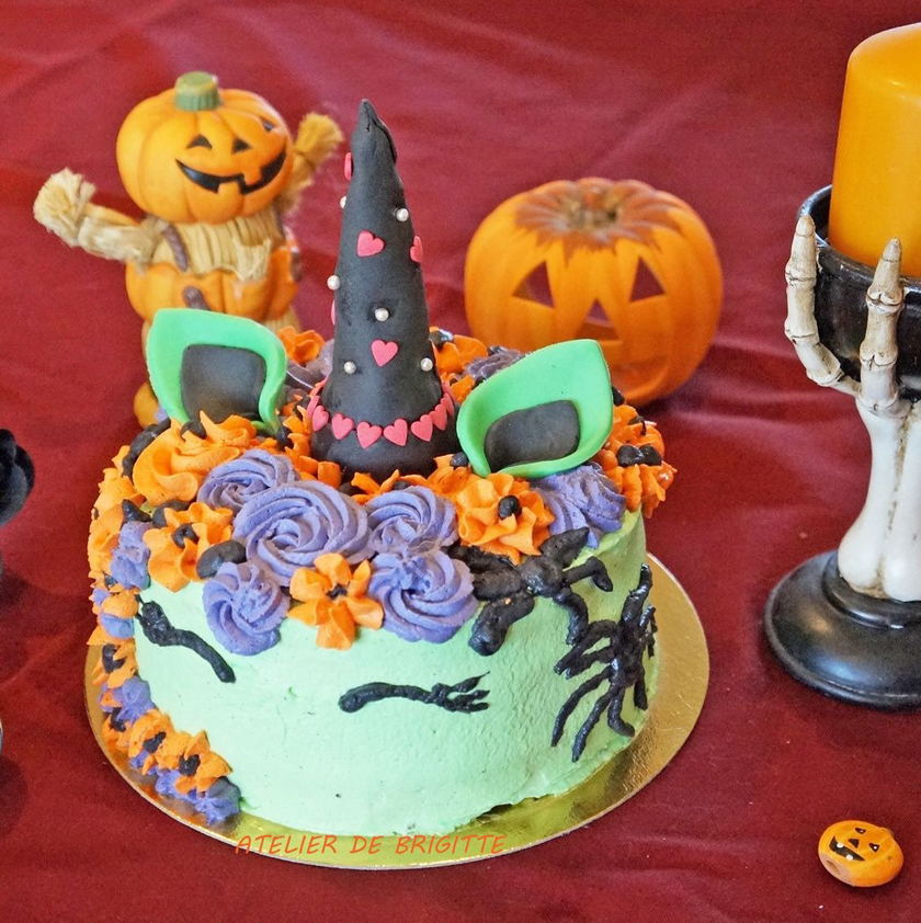 Gâteau licorne Halloween