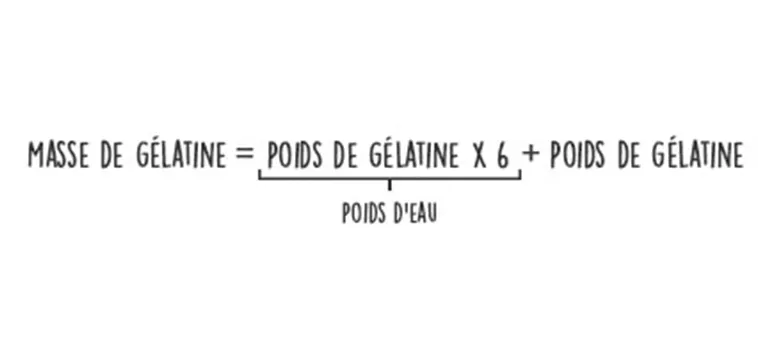 Calcul masse de gélatine en poudre