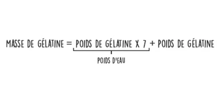 Calcul masse de gélatine en feuilles