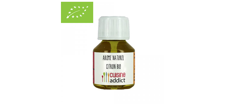 Arôme Alimentaire Bio Citron 58 ml Cuisineaddict