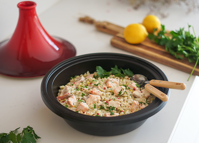 risotto au saumon