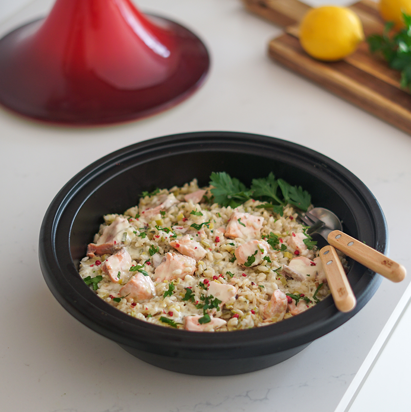 risotto au saumon