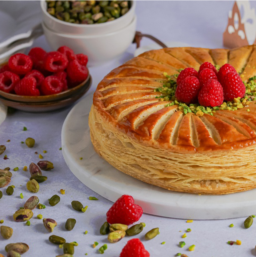 galette des rois framboise pistache