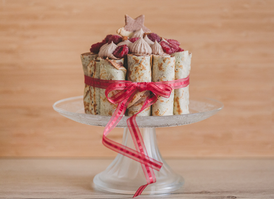Gâteau de crêpes praliné et chocolat