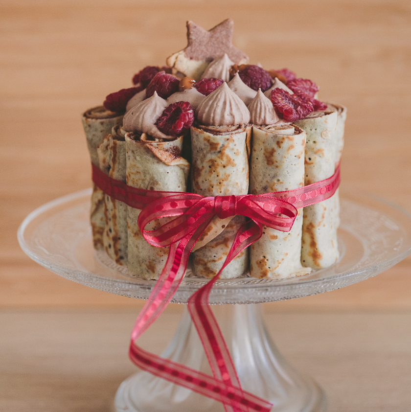 Gâteau de crêpes praliné et chocolat