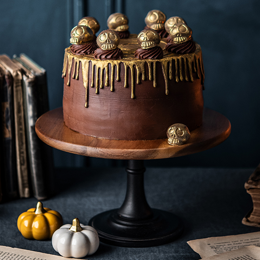 Layer cake d'Halloween chocolat framboise