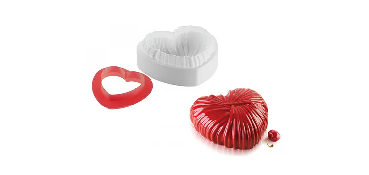 Moule Silicone Cœur Lovely 18,2 x 17,3 cm x H 6,8 cm Silikomart Professional