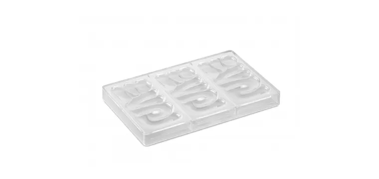 Moule Tablette Chocolat Lovely 15 x 7,6 cm x H 1 cm (x3) Pavoni