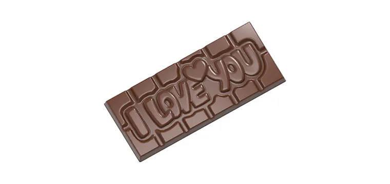 Moule Chocolat Tablette I love You (x4) Chocolate World