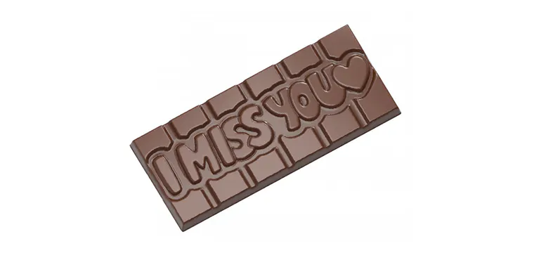 Moule Chocolat Tablette I Miss You (x4) Chocolate World