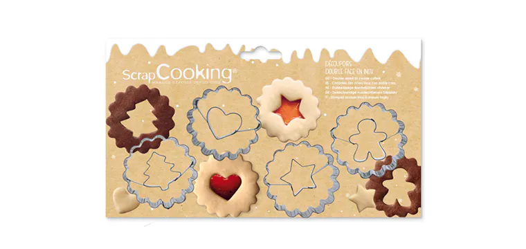 Emporte-Pièce Biscuits Linzer en Inox (x4) Scrapcooking