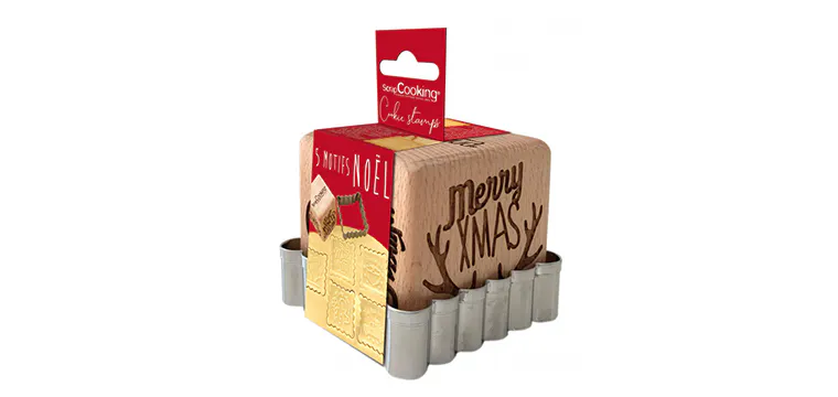 Tampon Biscuit Noël et Emporte-Pièce Scrapcooking