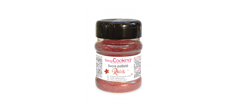 Sucre Pailleté Rubis 160 g Scrapcooking