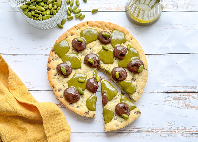 cookie moelleux pistache chocolat