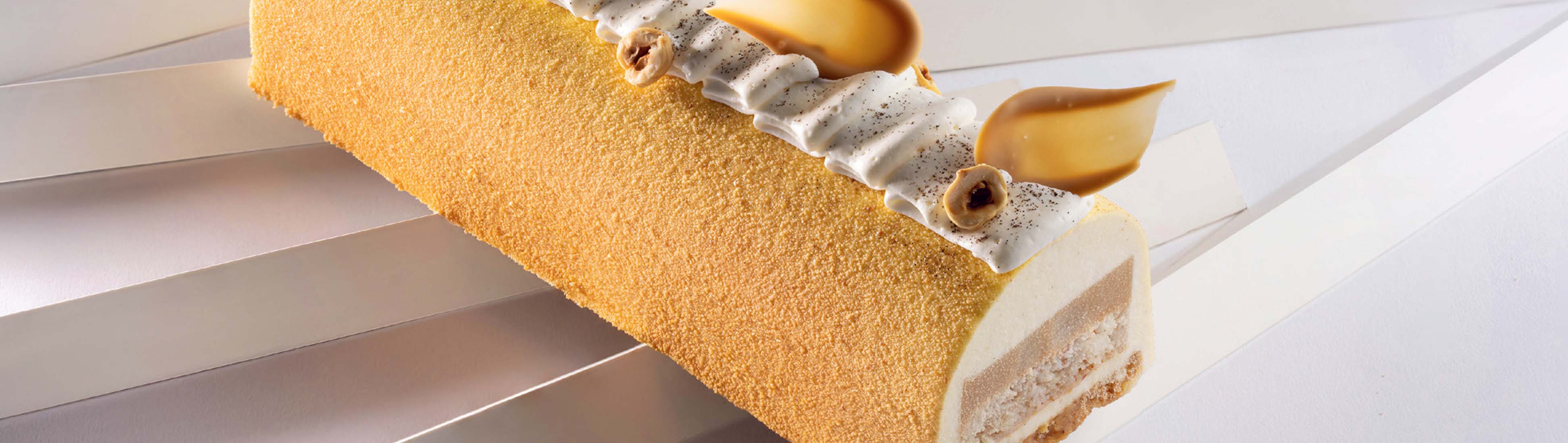 Bûche poire coing et noisettes