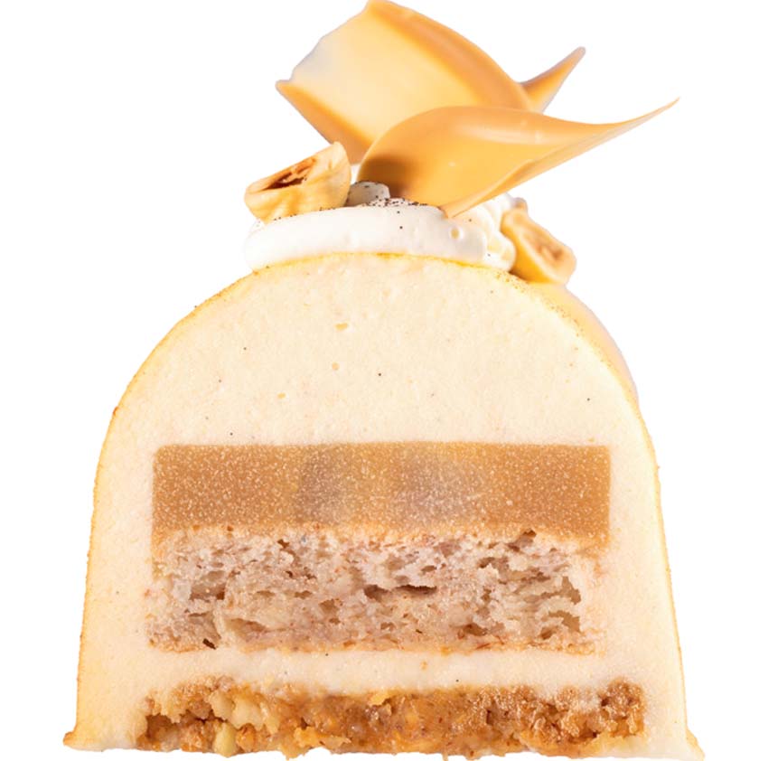 Bûche poire coing et noisettes