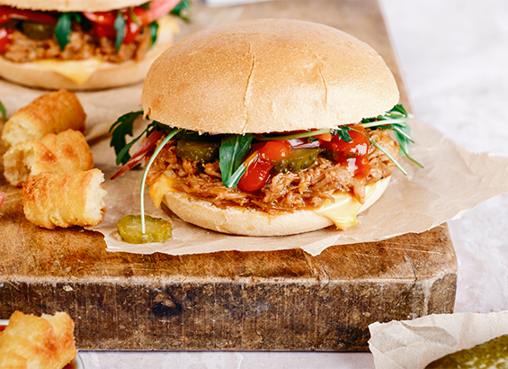 Burger au porc effiloché