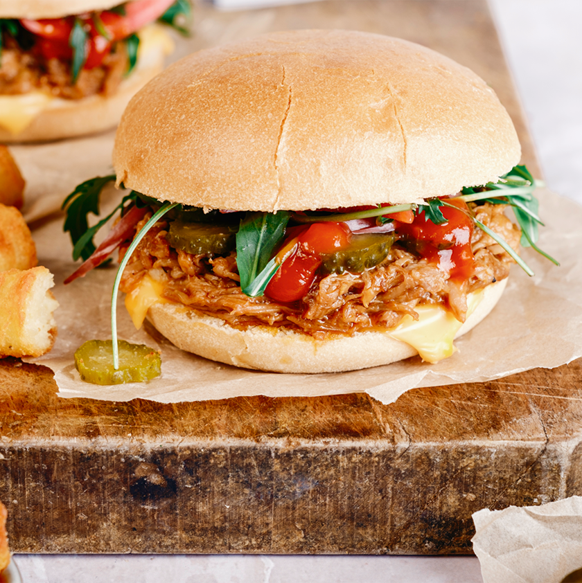 Burger au porc effiloché