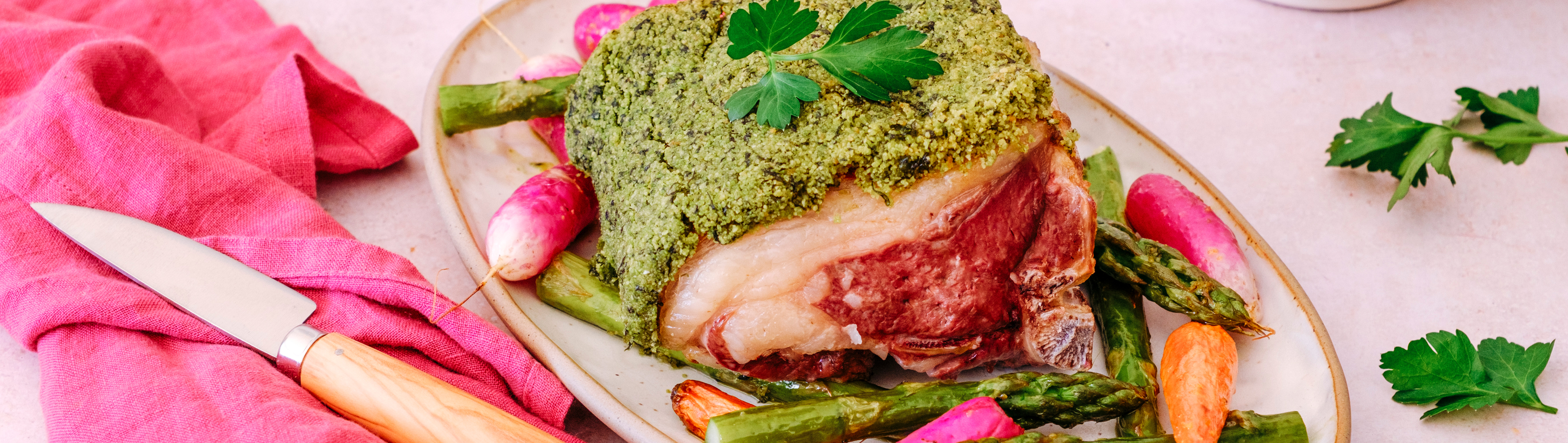 Carré d'agneau en croûte d'herbes
