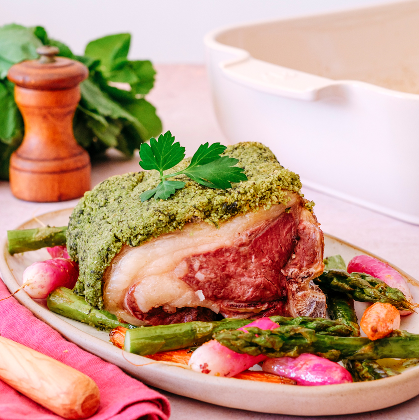 Carré d'agneau en croûte d'herbes