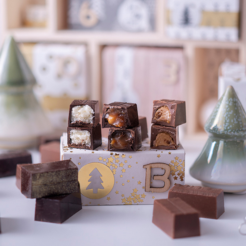 Chocolats fourrés de Noël