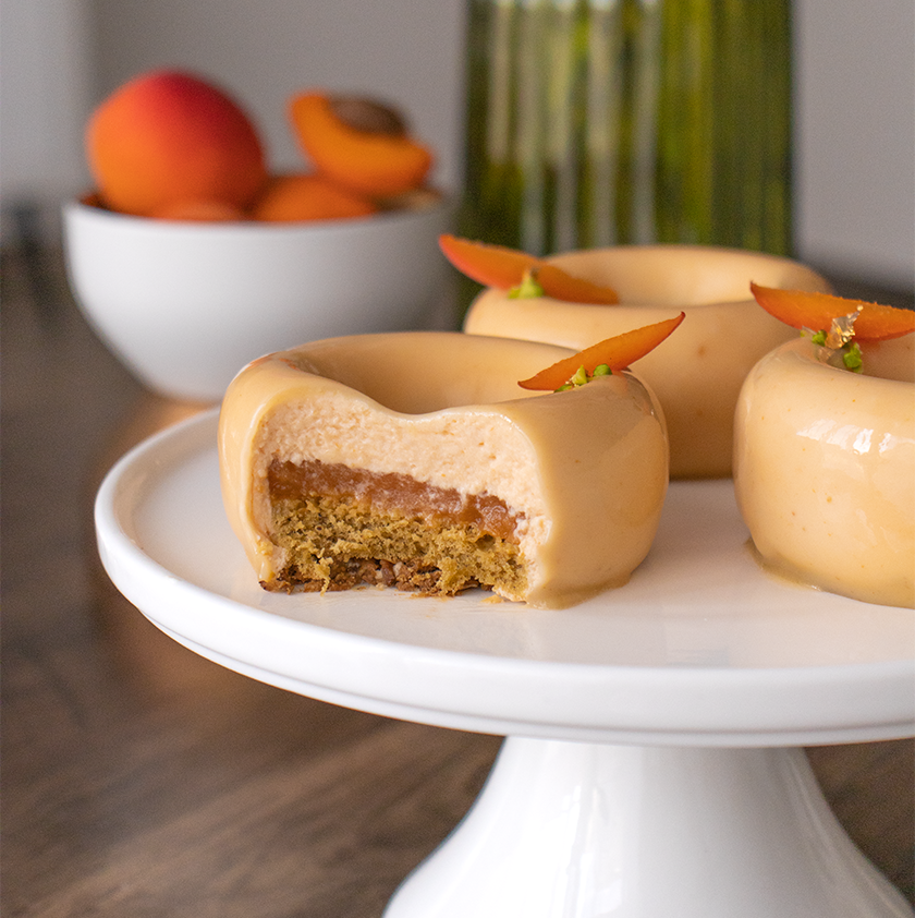 entremets abricot pistache