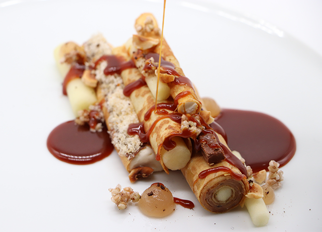 crêpes pomme praline