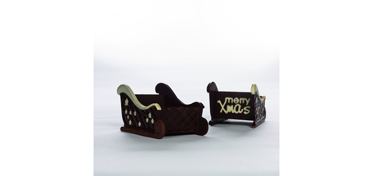 Moule Chocolat Traineau de Noël 18 x 10 cm x H 9 cm (x2) Pavoni