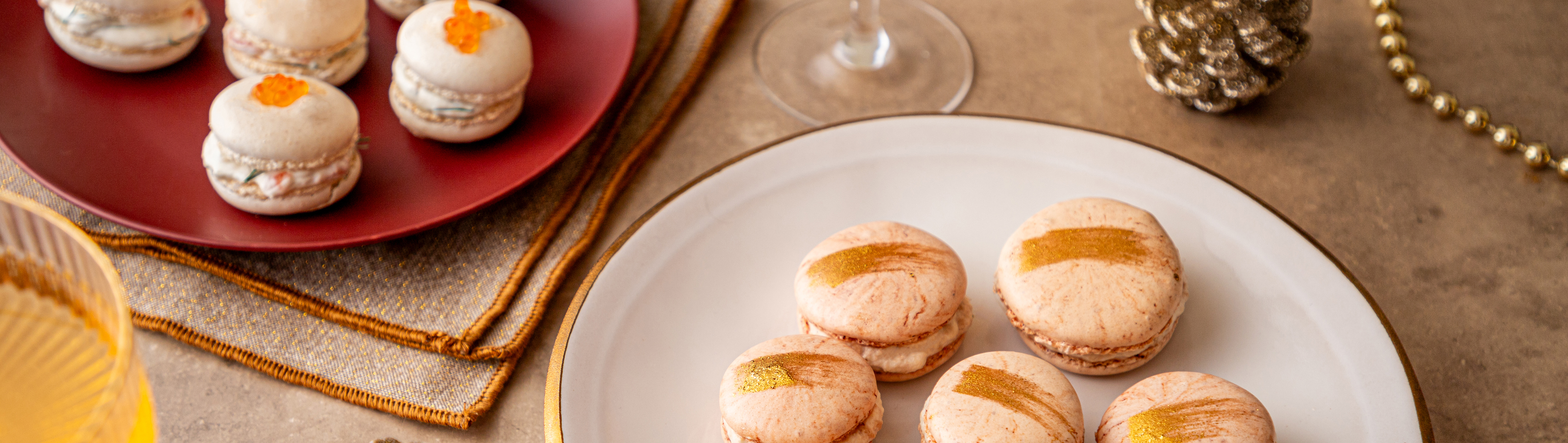 Macarons salés saumon fumé et foie gras